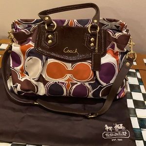 Multicolored Coach tote